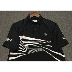 Lacoste Novak djokovic polo shirt sport performance black small golf stretch
